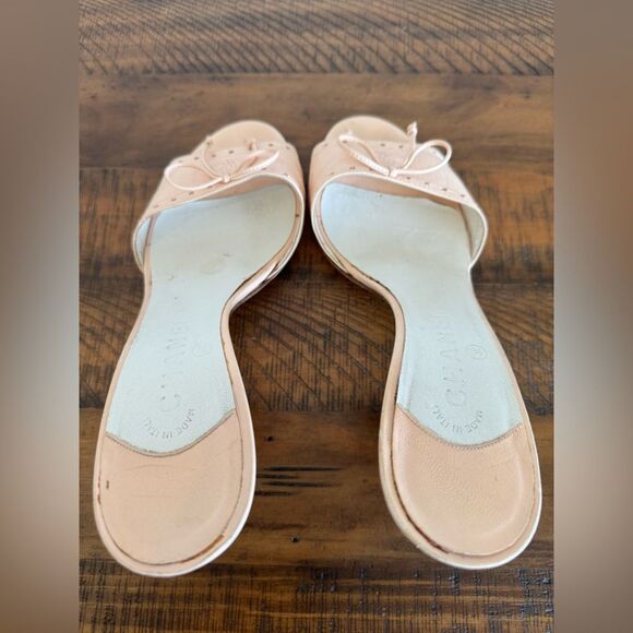 Chanel CC Logo Baby Pink Pastel Kitten Heels EU 39.5 US 9.5 Authentic Vintage - Picture 5 of 12